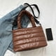 thumbnail image 4 of Bolso Hobo de plumón para mujer bolso de hombro acolchado versátil bolso bandolera bolso de viaje de invierno, 4 of 9