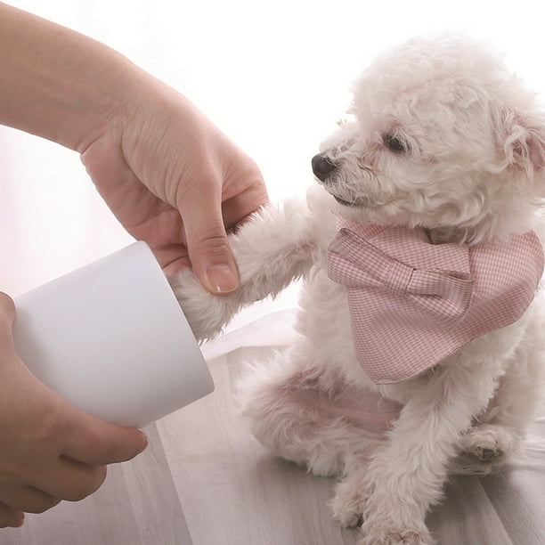 Limpiador de patas de perro, taza de plástico para lavar pies de mascotas, cubo para limpiar pies de gato sucio