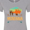 thumbnail image 4 of Inktastic Montana Buffalo Silhouette Women's T-Shirt, 4 of 5