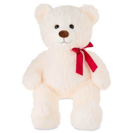 Jumbo Bear Plush, Cream, 28", Valentine's Day by Way To Celebrate