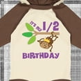 thumbnail image 4 of Inktastic Half Birthday 6 Months Baby Monkey Boys or Girls Long Sleeve Baby Bodysuit, 4 of 5