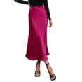 thumbnail image 1 of Falda PRETTYGARDEN 2025 Satinada Midi Rosa Rojo XL, 1 of 7