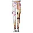 thumbnail image 2 of Women's Easter Print Leggings - -Lifting Fitness Yoga Pants Pink XL, 2 of 6