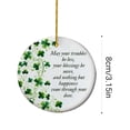 thumbnail image 3 of Kumdkd St Patrick's Day Ornament Double Sided 3.15in, Irish Blessing Quote with Four Leaf Clover & Celtic Knot, Friendship Keepsake Gift, Holiday Home Decor, 3 of 5