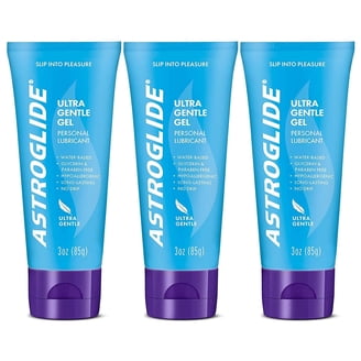 Astroglide Personal Lubricant Sensitive Skin Ultra Gentle Gel, Water Based-  3 oz, 2 Pack