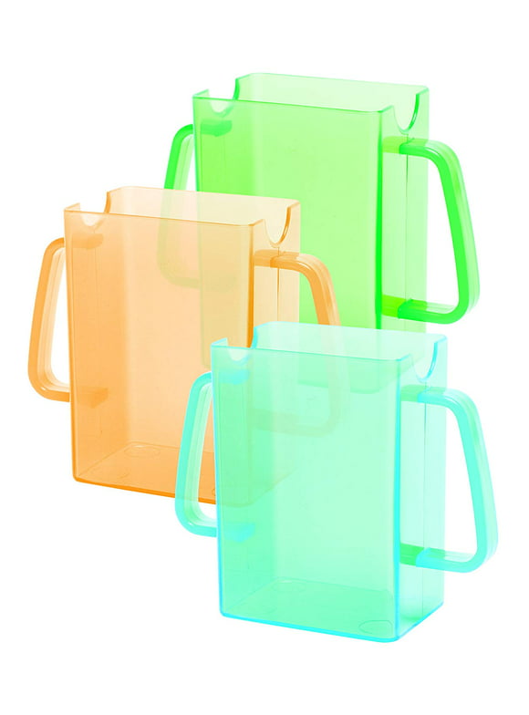 3-PACK Mommys Helper Juice Box Buddies Holder for Juice Bags and Boxes, Colors May Vary