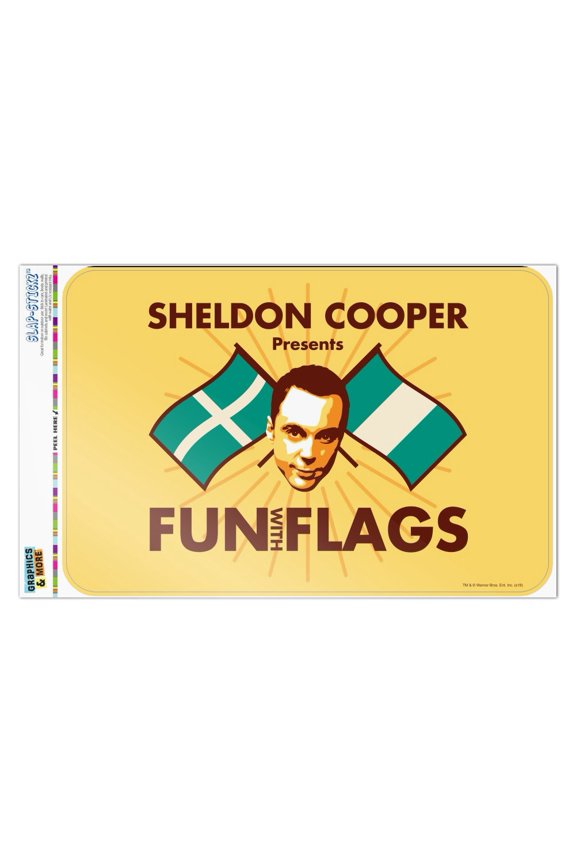 Big Bang Theory Sheldon Cooper Fun with Flags Home Business Office Sign