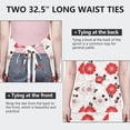 thumbnail image 6 of Pioneer Flower Floral Print Pattern Apron for Women and Men, Cotton Linen Waterproof with Pockets, Adjustable, 33x27 Inch for Kitchen, Gardening, BBQ, Salon, 6 of 6