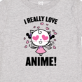 thumbnail image 4 of Inktastic I Really Love Anime with Cute Anime Cat and Hearts Boys or Girls Baby T-Shirt, 4 of 5