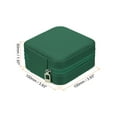 thumbnail image 2 of Uxcell Travel Jewelry Case, Small Jewelry Organizer Portable Mini Jewelry Box with Mirror Square Style 1, Dark Green, 2 of 5