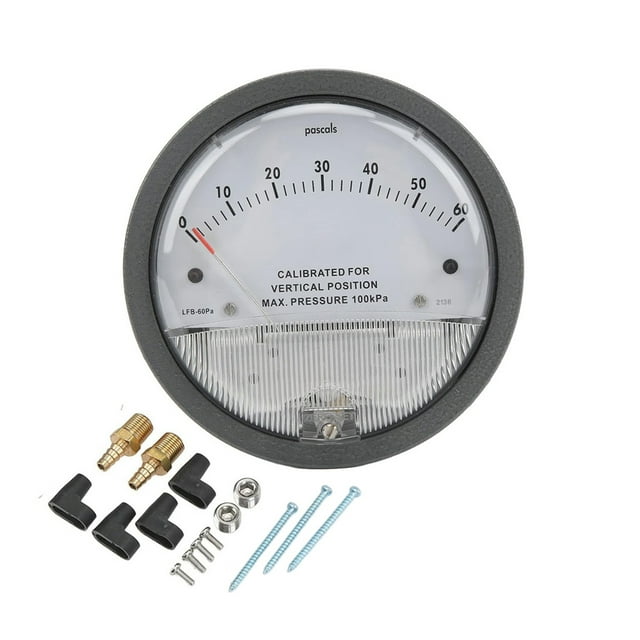 VONKY Clean Room Filter Measuring Meter Differential Pressure Gauge Meter High Precision Easy 0-60Pa
