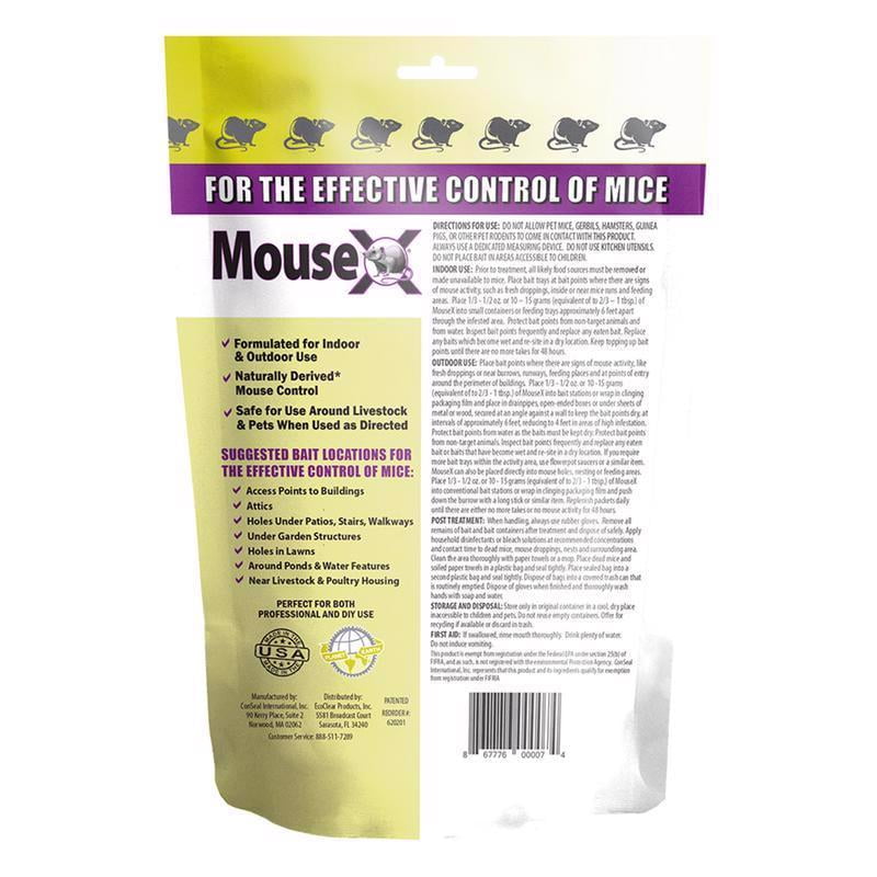 MouseX Mouse Killer Pellets, 1 lb, Non Toxic Formula Safe for People, Pets and Wildlife