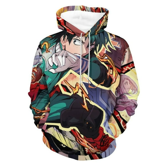 My Hero Academia Deku Sweatshirt For Mens And Womens Fashion Hoodies Pullover Athletic Daily Hoody Hooded With Pocket And Drawstring Adult Unisex Sweatshirt Gift