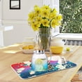 thumbnail image 6 of FREEAMG Sugar Skull Art Painting Day Of The Dead Absorbent Dish Drying Mat Microfiber Kitchen Countertop Table Protector Multi-Purpose Counter Rack Sink Drainer Pad 16"x 18", 6 of 6