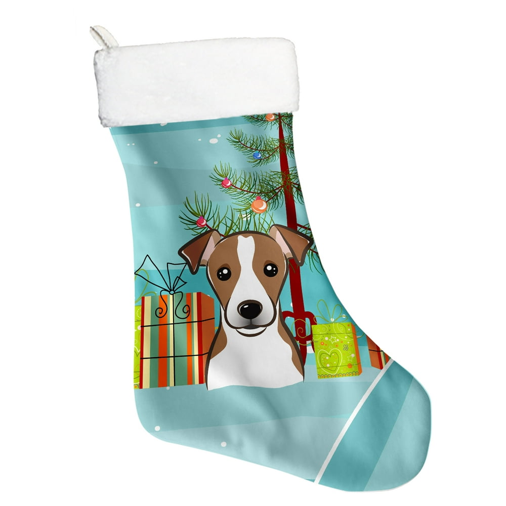 Christmas Tree and Jack Russell Terrier Christmas Stocking - Walmart ...