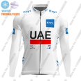 thumbnail image 3 of Maillot de ciclismo del Tour de Francia de los EAU 2024 con lunares amarillos, verdes y blancos, manga larga, camisetas de ciclismo de carretera, camisetas de ciclismo, uniformes de MTB, 3 of 5