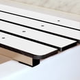 thumbnail image 4 of Hermosa 32" x 13.5" Back Wall-Mount Folding Phenolic White Tub Seat with 3" Slats, 4 of 8