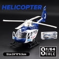 thumbnail image 1 of Scale 1/64 Police Rescue Helicopter Diecast Alloy Car Model for Boys Children Kids Toy Vehicles Sound and Light Pull Back, 1 of 7
