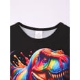 thumbnail image 4 of QEFJNO 3-12Y Kids Boys Pajamas Set 2 PCS Short Sleeve Top and Shorts Pants for Toddler Boys Dinosaur Pjs Summer, 4 of 13