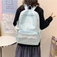 thumbnail image 4 of Women Polka Dot Lace Backpack, Large Capacity Trendy Dot Pattern Bag with Compartments&Pendant Cute Lightweight Backpacks for Travel, Shopping, Dating and Daily Use, 4 of 7