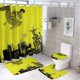 thumbnail image 1 of Lázaro-theme 4-Piece Shower Curtain Set with Rugs, Waterproof Bathroom Decor Set Includes Bath Mat, U-Shaped Rug, Toilet Lid Cover and Curtain with Hooks, 1 of 6