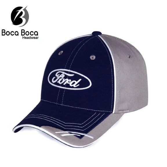 Hat - Ford Oval Logo Embroidered CFS Ball Cal Navy Blue & Grey