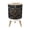 Color 2, variant on Small Trash Can with Lid Abstract Wood Stone Tile Dark Metal Geometric 1.8 Gallon Dog Proof Trash Can Round Garbage Can Waste Bin Wastebasket for Bathroom Bedroom Living Room