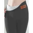 thumbnail image 2 of High Waisted Thicken Leggings for Women - No See Through Tummy Control Cycling Workout Yoga Pants Dark Grey & Label L, 2 of 3