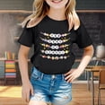 thumbnail image 2 of Icvfdpl T-Shirts Filles Rentrée Scolaire, T-Shirt Imprimé Col Rond Manches Courtes Respirant Mode Urbaine 3-4 Ans, 2 of 4