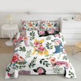 thumbnail image 2 of Homewish Puppy Dogs Silhoutte Queen Comforter Set,Retro Rustic Flower Bedding Sets,Green Country Leaves Bedding Comforter Set For Boys Kids,Super Cozy Room Decor Reversible,3 Pieces, 2 of 8