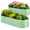 Green, variant on HGD Raised Garden Bed Kit Oval Galvanized Metal Outdoor Planter 4x2x1 ft