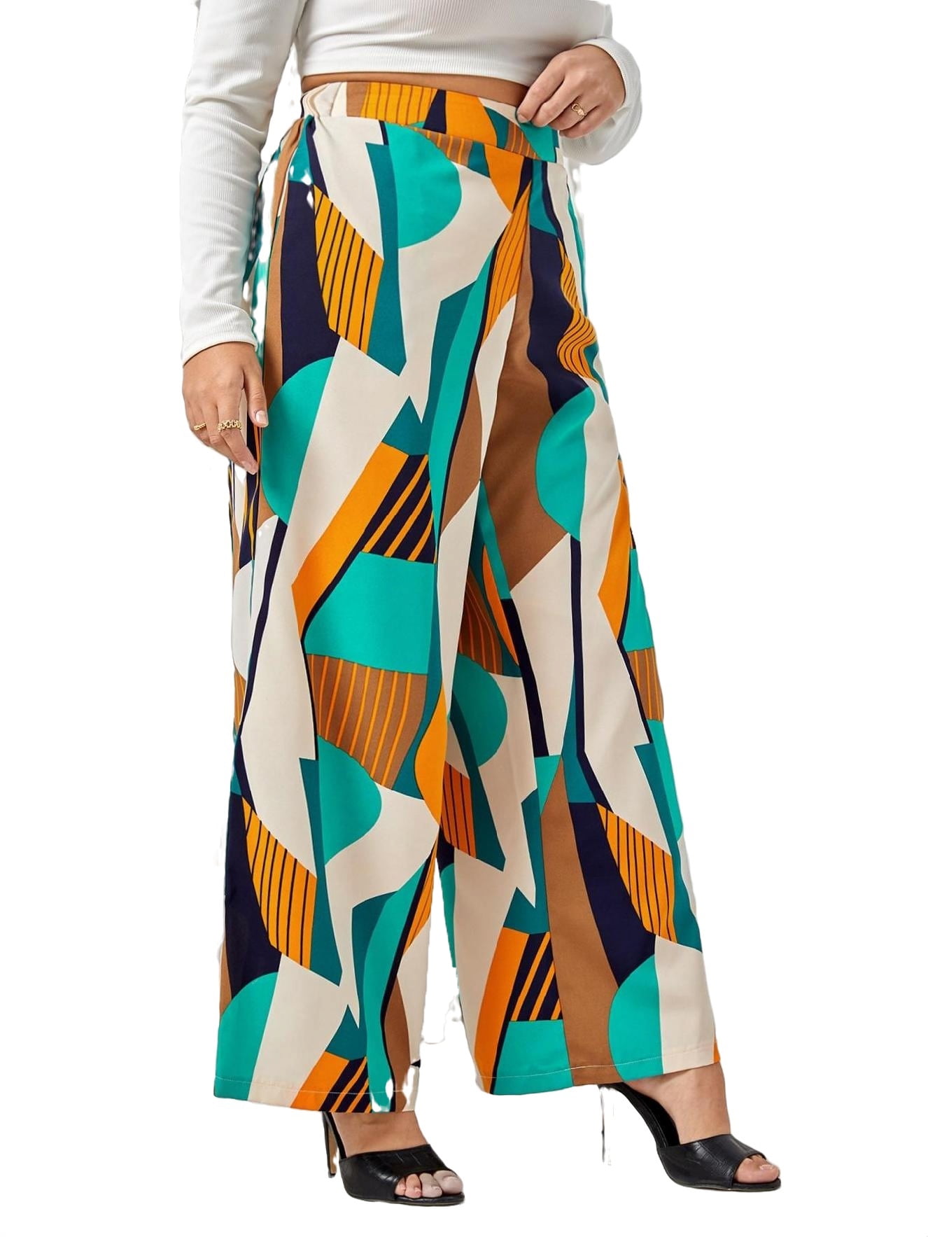 Elegant Wide Leg Multicolor Plus Size Pants Women s Walmart elegant-wide-leg-multicolor-plus-size-pants-women-s-walmart