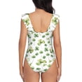 thumbnail image 6 of Yiaed St Patrick's Day3 Print Women's Ruffled One Piece Swimsuit V Neck Swimwear Slimming Monokini for Woman-Small, 6 of 8