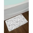 thumbnail image 2 of Geometric Bath Mat, Hand Drawn Triangles Creative Abstract Minimalist Urban Style Artisan Print, Non-Slip Plush Mat Bathroom Kitchen Laundry Room Decor, 29.5 X 17.5 Inches, Black White, Ambesonne, 2 of 2