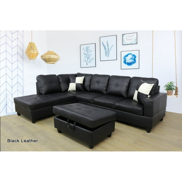 Russ 103 5 Wide Faux Leather Sofa