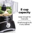thumbnail image 4 of Hamilton Beach Food Processor and Vegetable Chopper for Slicing, Shredding, Mincing, and Puree, 8 Cup, Black, 4 of 8