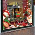 thumbnail image 2 of Navidad copo de nieve ventana se aferra pegatinas de vidrio calcomanías de Navidad decoraciones vacaciones copo de nieve Santa Claus reno calcomanías para fiesta, 2 of 4