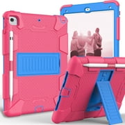 iPad Air 2 Case, Cellularvilla Heavy Duty Stylus Holder Shockproof Rugged High Impact Protective Kickstand Case Cover For Apple iPad Air 2 with Retina Display/iPad 6