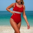 thumbnail image 5 of Bikinis for Women One Piece Summer 2026 Swimsuit Mesh High Waist Plunge Full Coverage Bathing Suits, 5 of 6