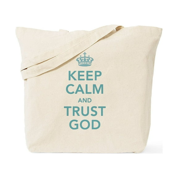 CafePress - Keep Calm And Trust God Tote Bag - Unisex Canvas Tote Bag, Beige, 1-Piece