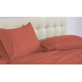 thumbnail image 3 of D.N.G. BEDDINGS Luxury 4 Piece Sheet Set with 15 Inch Deep Pocket 800 Thread Count 100% Egyptian Cotton Stripe Brick Red Color Twin Size, 3 of 3