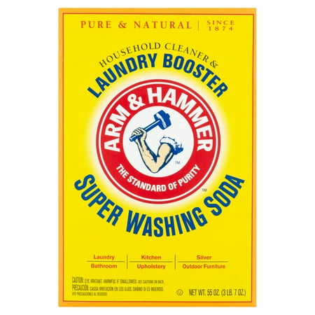 Arm & Hammer Super Washing Soda Detergent Booster & Household Cleaner, 55 oz
