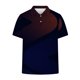 thumbnail image 5 of Ceisia Men's Summer Casual Orange-Blue Gradient Curve Mesh Short Sleeve Lapel Shirt Multicolor M Gifts, 5 of 7