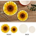 thumbnail image 4 of FREEAMG Yellow Sunflowers Trivets for Hot Pots and Pans and Pot Holders 2PCS – Cotton Rope Round Mats, Hot Pads for Kitchens, Coasters, Placemats, 4 of 7