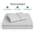 thumbnail image 3 of Bare Home Premium 1800 Collection 3-Piece Bed Sheet Set, Twin-XL, Cloud Gray, 3 of 11