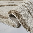 thumbnail image 3 of SAFAVIEH Florida Declan Geometric Swirls Shag Area Rug, Ivory/Beige, 6'7" x 6'7" Square, 3 of 8