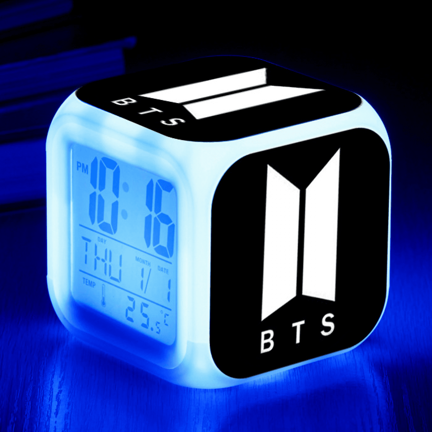 TIMPCV LED Digital Bedroom Alarm Clock Easy Setting Cube Wake Up Clocks