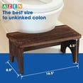 thumbnail image 2 of Taburete de inodoro AZEN Wood Squat para adultos de 7 pulgadas de altura, paquete de 2, 2 of 6