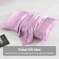 thumbnail image 3 of JML Silky Soft Satin Pillowcases King Set of 2,Wrinkle, Fade, Stain Resistant,20"x 40",Pink, 3 of 5