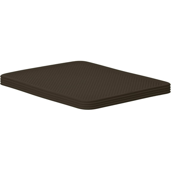 Superio Ribbed Collection - Decorative Plastic Open Home Storage Bins Organizer Baskets, Brown (Parent) Container Boxes for Organizing Closet Shelves Drawer Shelf (Lid - Large (15/22 Liter), 4 Pack)